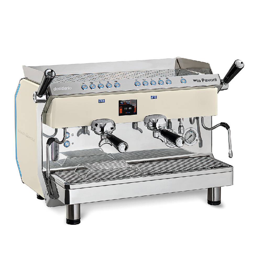 La Pavoni DESIDERIO VOLUMETRICA 2 GRUPPI BIANCA Presa