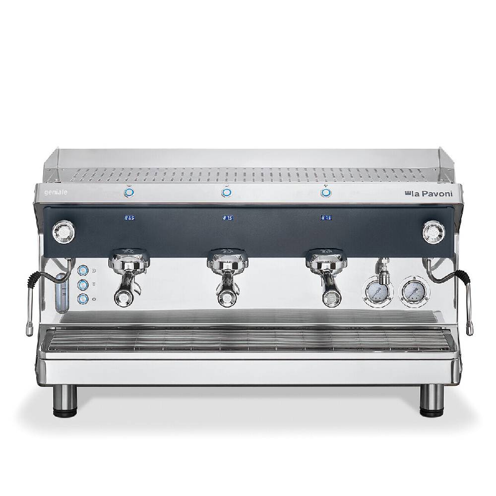 La Pavoni GENIALE SEMIAUTOMATICA 3 GRUPPI NERA Nuovo