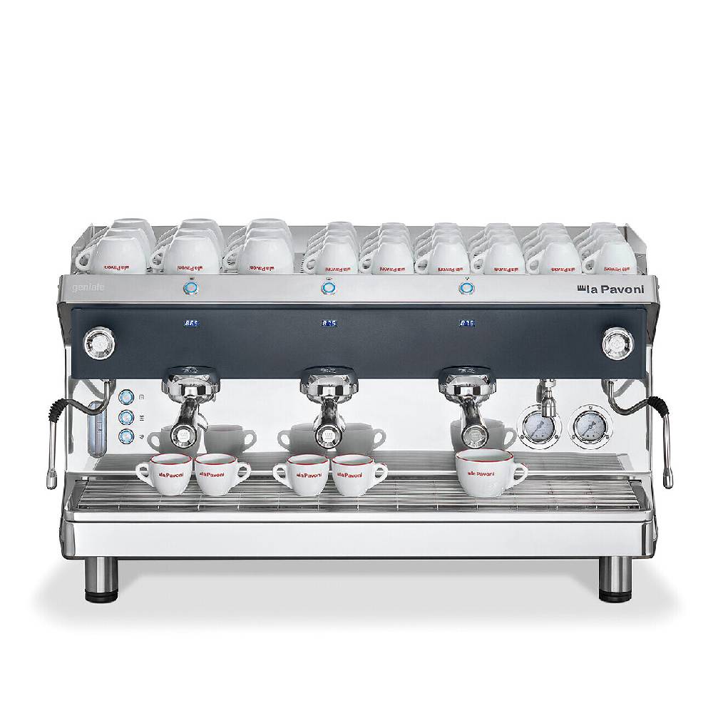 La Pavoni GENIALE SEMIAUTOMATICA 3 GRUPPI NERA Nuovo