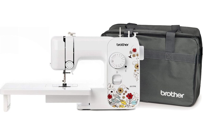 Shopty Brother JX17FE (Fantasy Edition) Macchina per Cucire Automatica con 17 Punti di Cucito Completa e Facile per Principianti - Offerta con Tavolo prolunga e Borsa Saldi Di Fabbrica