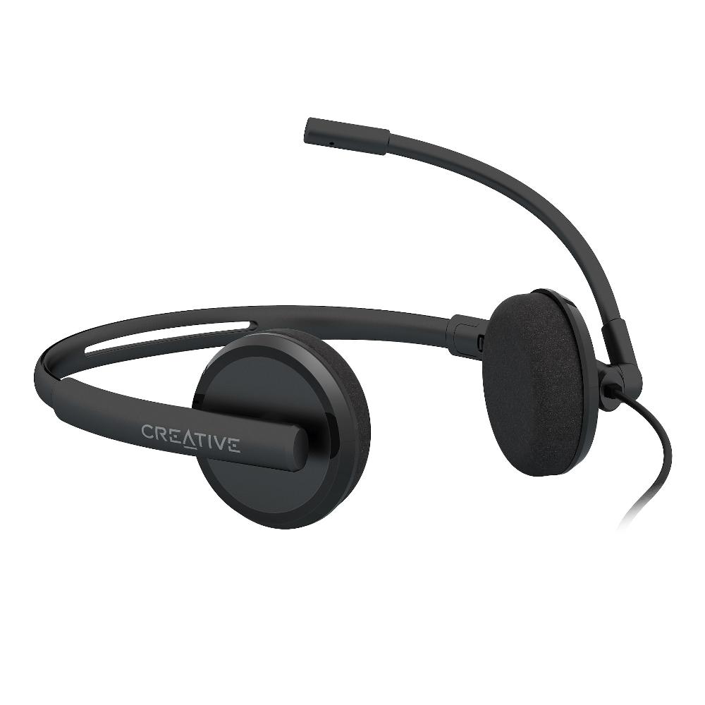 Creative HS-220 Cuffie USB con microfono a condensatore con cancellazione del rumore e telecomando a cavo Vendite Flash