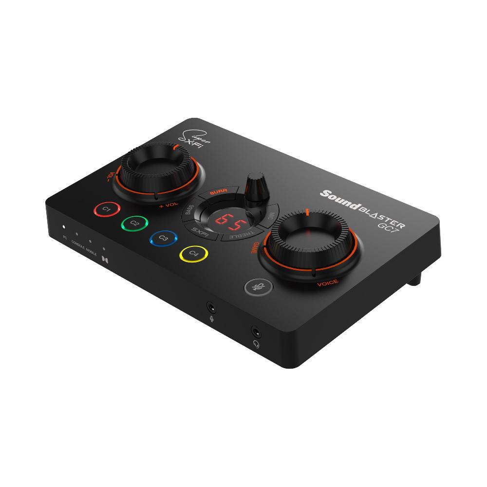 Creative Sound Blaster GC7 DAC e amplificatore USB per streaming di gioco con pulsanti programmabili e Super X-Fi Nuovo
