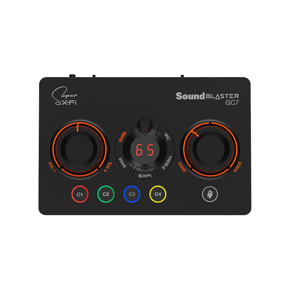 Creative Sound Blaster GC7 DAC e amplificatore USB per streaming di gioco con pulsanti programmabili e Super X-Fi Nuovo
