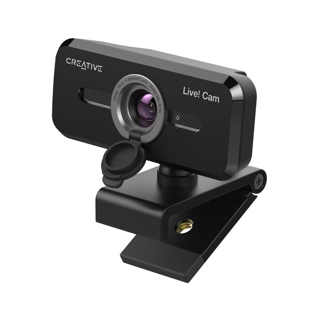 Creative Live Cam Sync 1080p V2 Webcam full HD con disattivazione automatica del microfono e cancellazione del rumore per le videochiamate Online