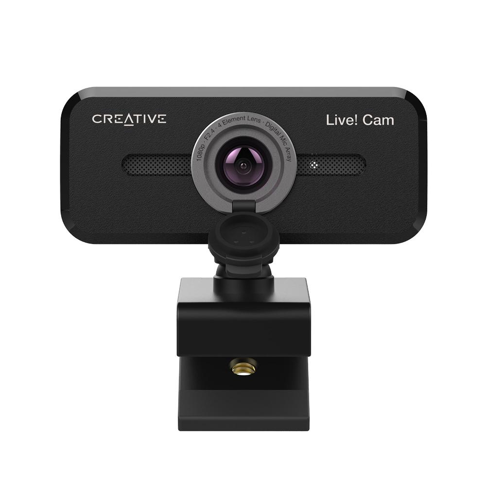 Creative Live Cam Sync 1080p V2 Webcam full HD con disattivazione automatica del microfono e cancellazione del rumore per le videochiamate Online