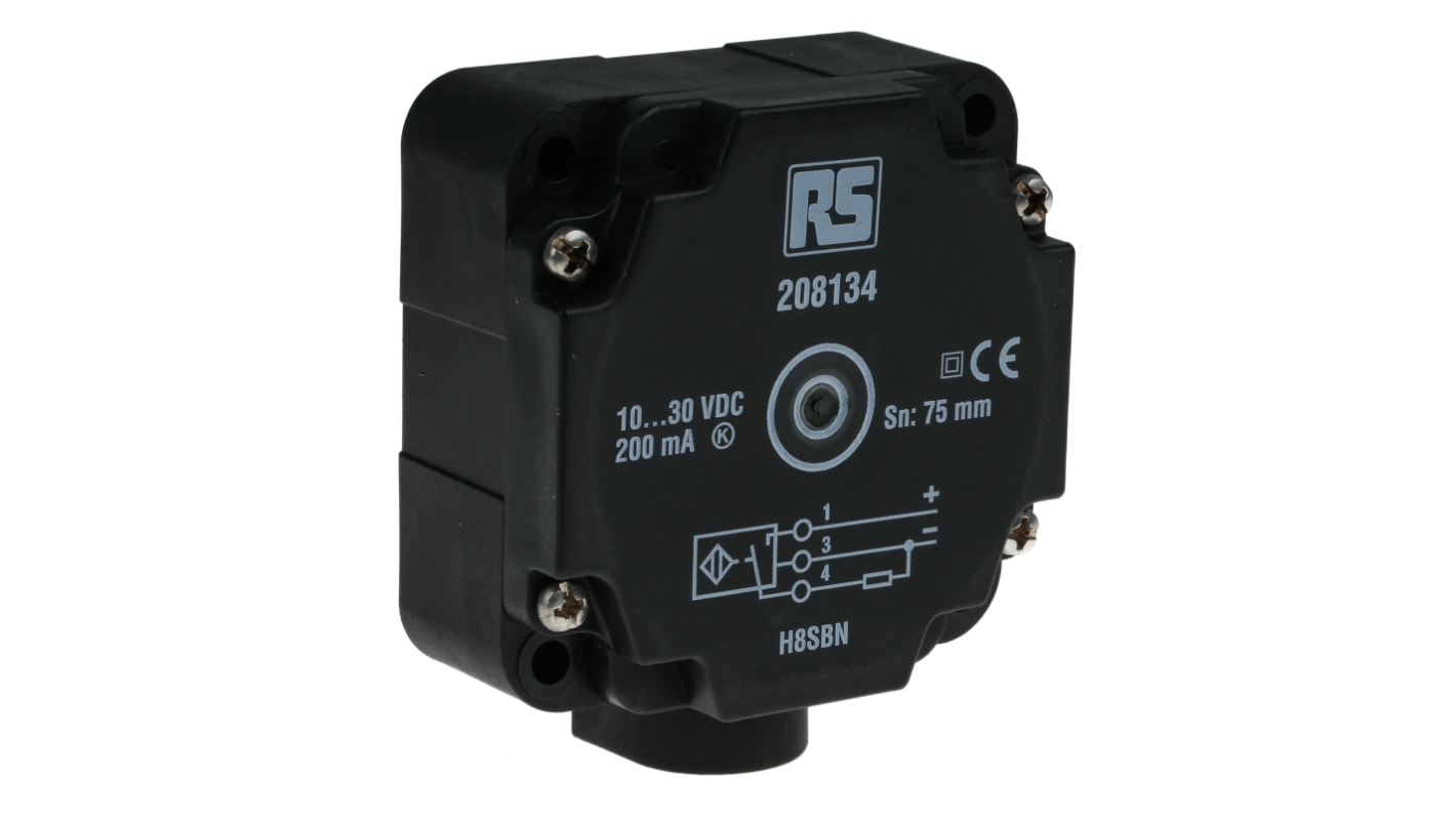 Rs-Online Sensore di prossimità a parallelepipedo RS PRO rilevamento 75 mm 10 → 30 V c.c