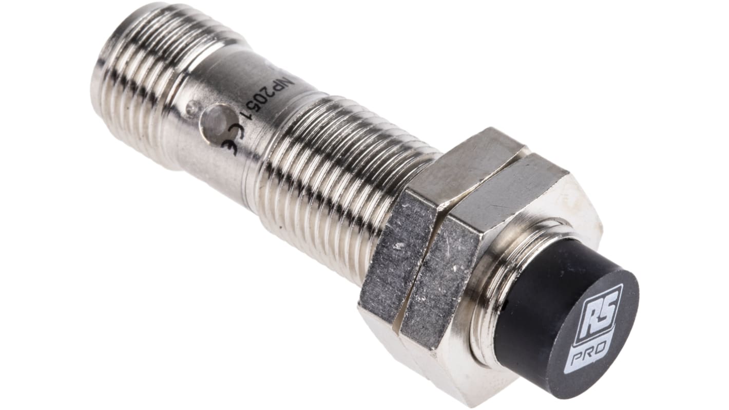 Rs-Online Sensore di prossimità Cilindro filettato RS PRO M12 rilevamento 8 mm 10 → 30 V c.c