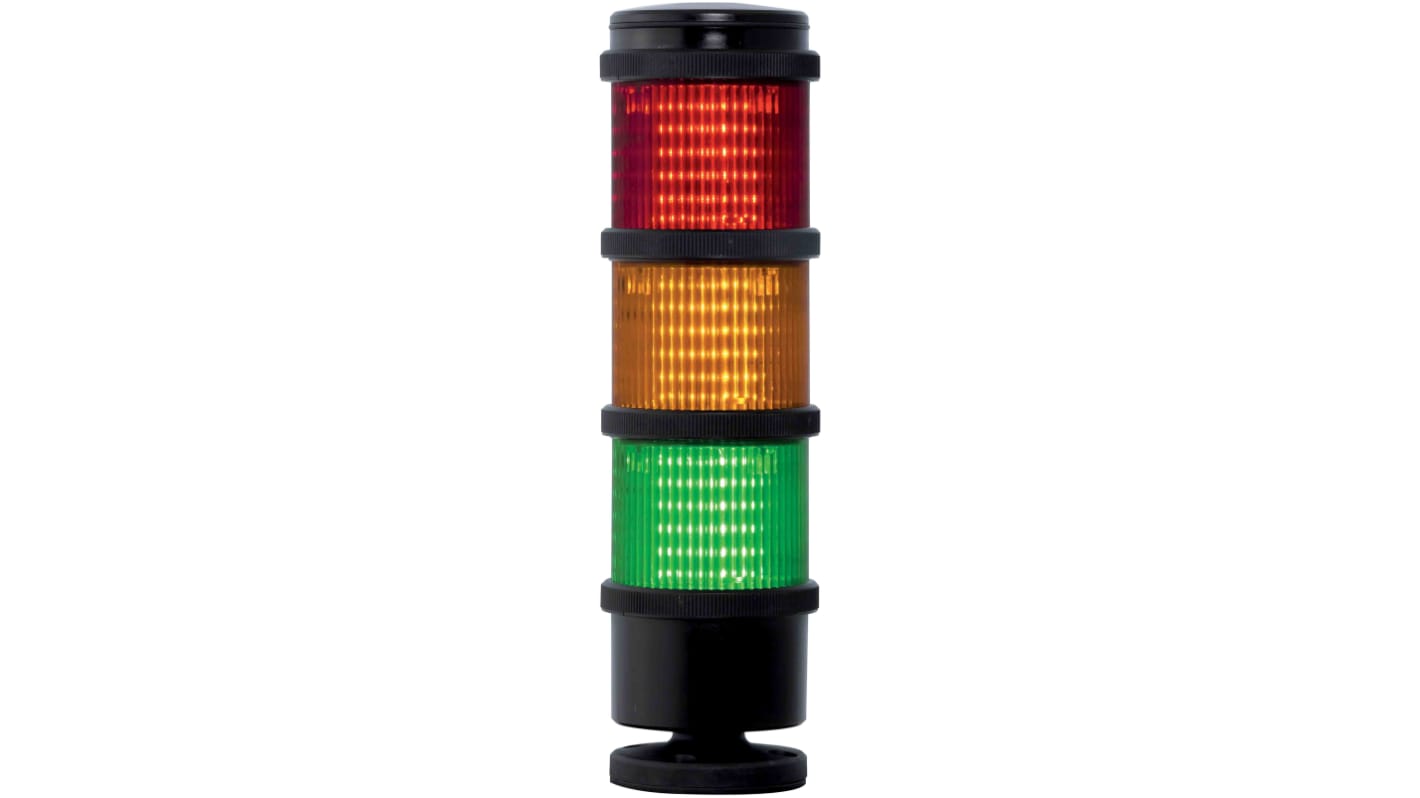 Rs-Online Torretta di segnalazione RS PRO 110 V c.a. LED lenti Rosso/Verde/Ambra