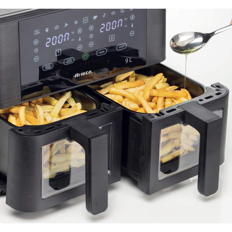 Ariete FRIGGITRICE AD ARIA 9L DOPPIO CESTELLO CON VETRO Negozi Online