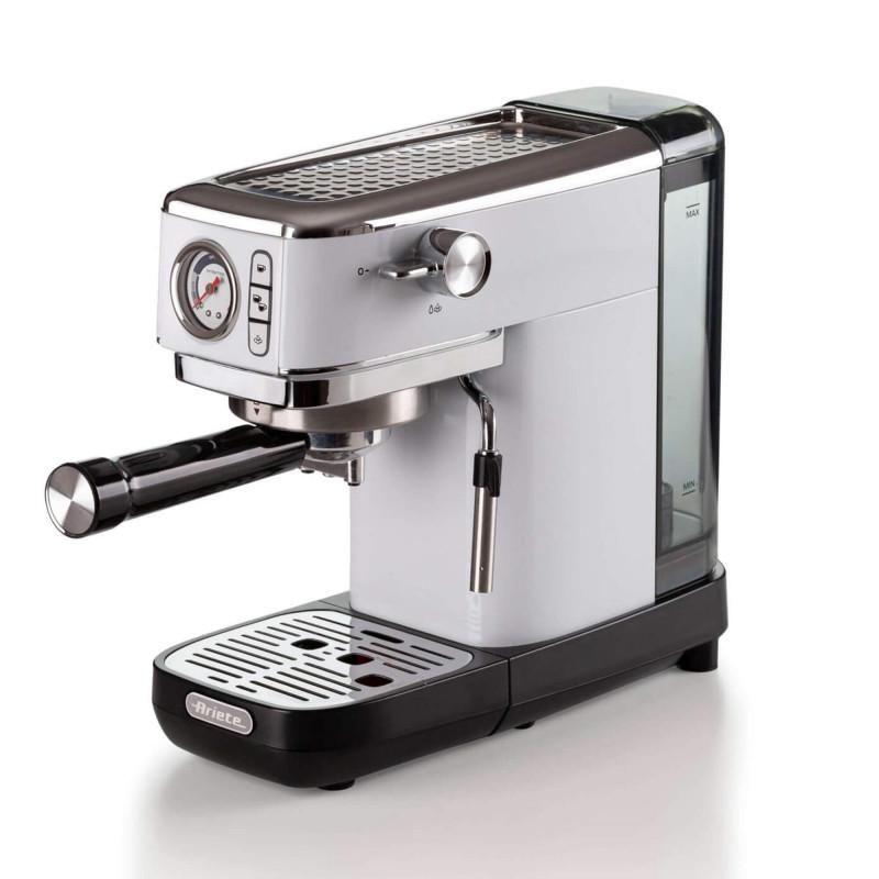 Ariete MACCHINA DA CAFFè ESPRESSO IN METALLO CON MANOMETRO BIANCO Consegna Veloce