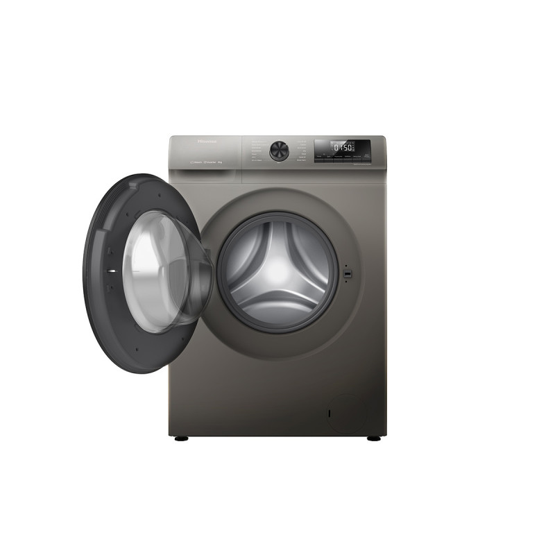 ﻿Hisense WFQP8014EVMT lavatrice Caricamento frontale 8 kg 1400 Giri/min Acciaio inox