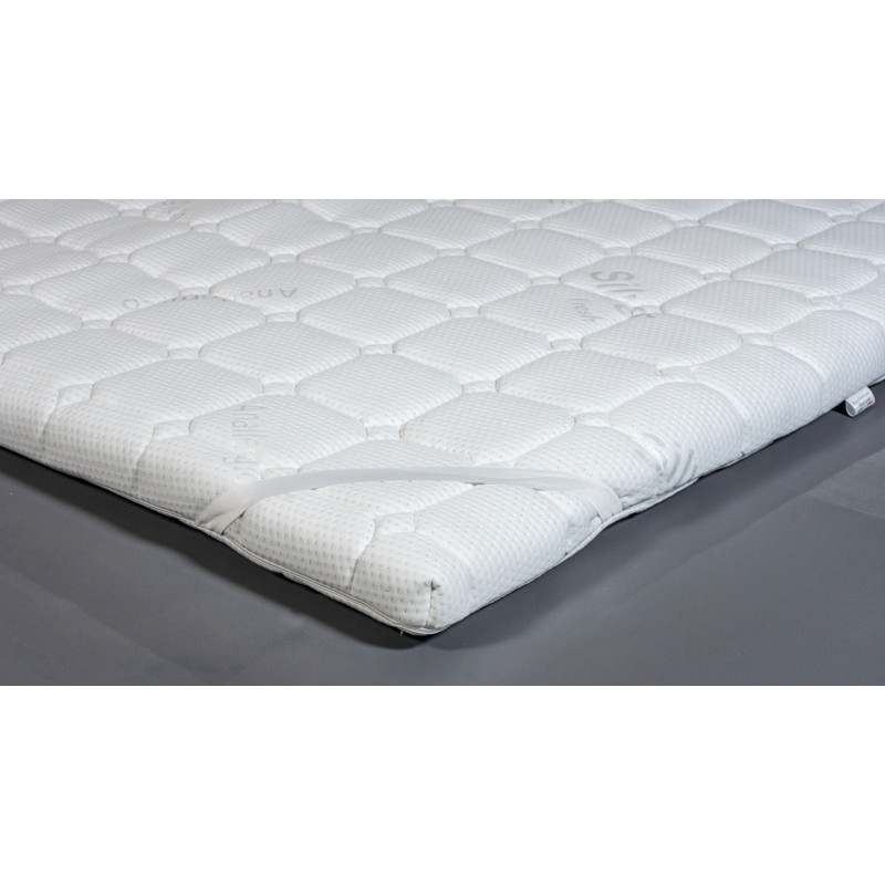 Materasso TOPPER MEMORY - 6 cm Anallergico Memory Fresh 100% Policotone 3D Air Made in Italy (VARIE MISURE) Saldi