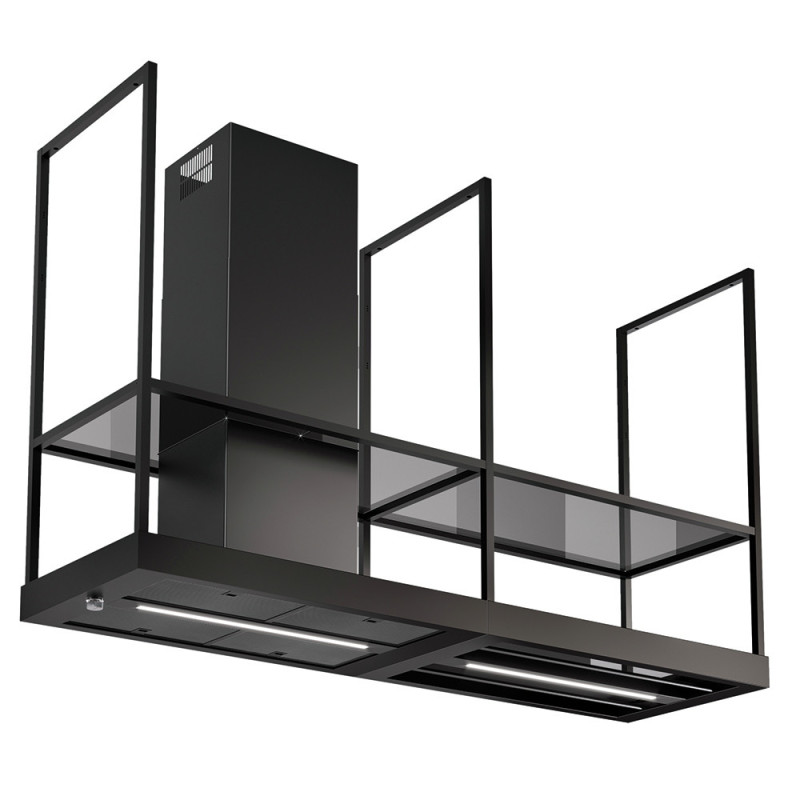 FABER S.p.A. T-Shelf EV8 BK Matt A180 Cappa aspirante a isola Nero 700 m³/h C
