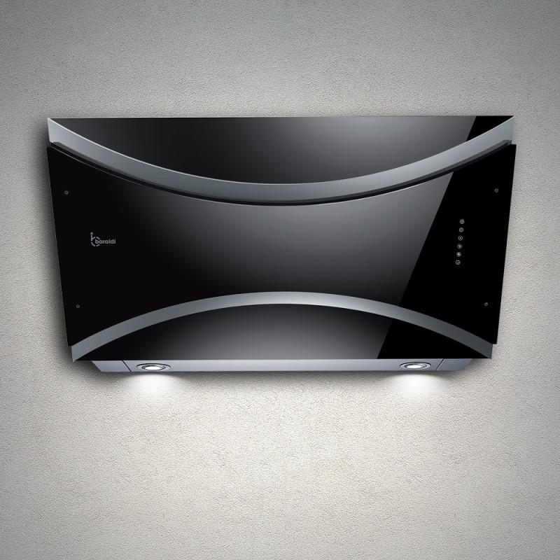 Baraldi QEEN Cappa Cucina a Parete 90 cm 900 m3/h - Vetro Nero Black Friday