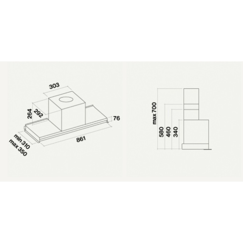 Falmec Virgola No-Drop Integrato Acciaio inox 800 m³/h B Sconto