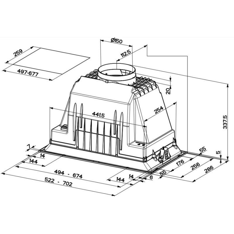 FABER S.p.A. Inka Plus HC X A70 Integrato Acciaio inox 580 m³/h B Vendita Economica