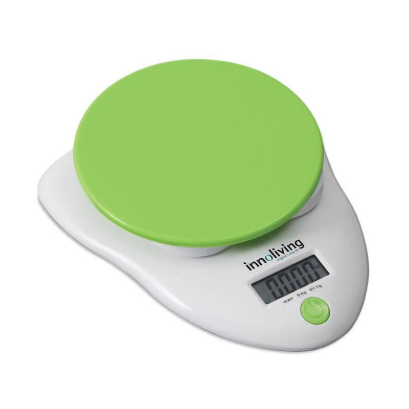 Innofit INN-126G bilancia da cucina Verde Bianco Superficie piana Bilancia da cucina elettronica Qualità