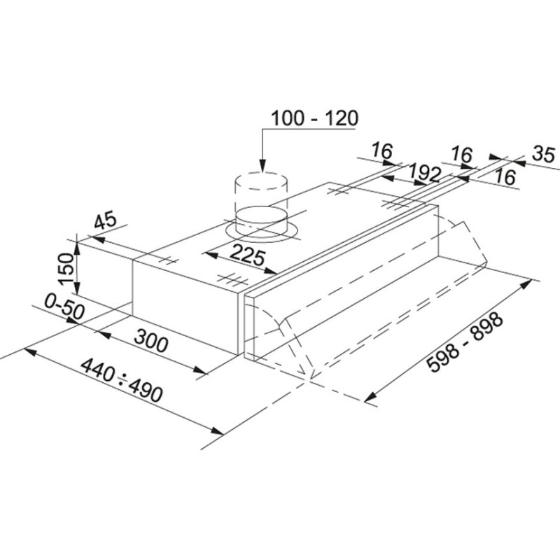Franke FSI 632 Integrato a soffitto Grigio 370 m³/h D Economico