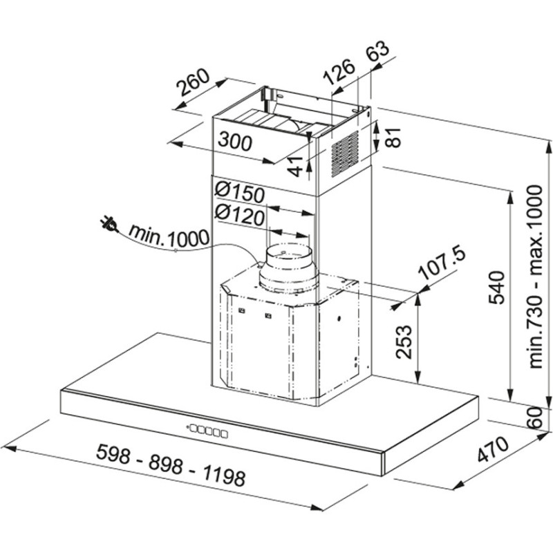 Franke Tale905Ixs Cappa aspirante a parete Acciaio inox 700 m³/h A++ Sconti questo mese
