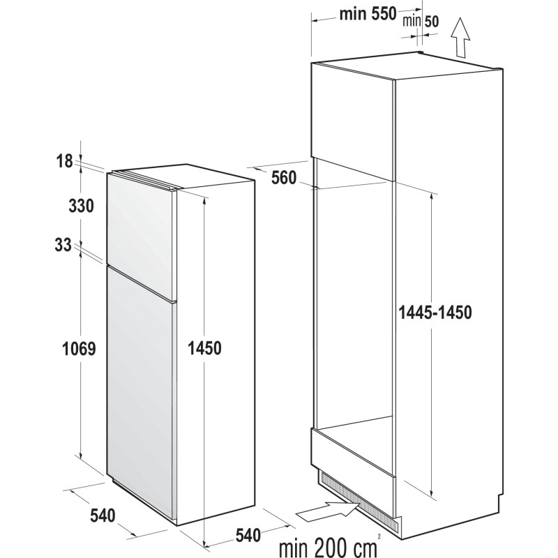 Hisense RI1P205NEWE frigorifero con congelatore Da incasso 205 L E Bianco Consegna Veloce