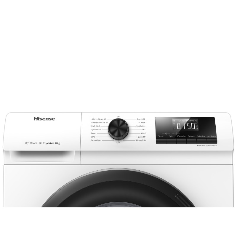 Hisense WFQP7012EVM lavatrice Caricamento frontale 7 kg 1200 Giri/min Bianco Nuovo