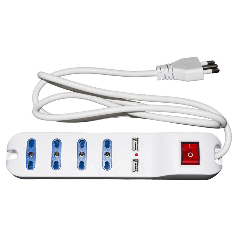 Link Accessori LKMP04USB prolunghe e multiple 1 5 m 4 presa(e) AC Interno Bianco In Saldo