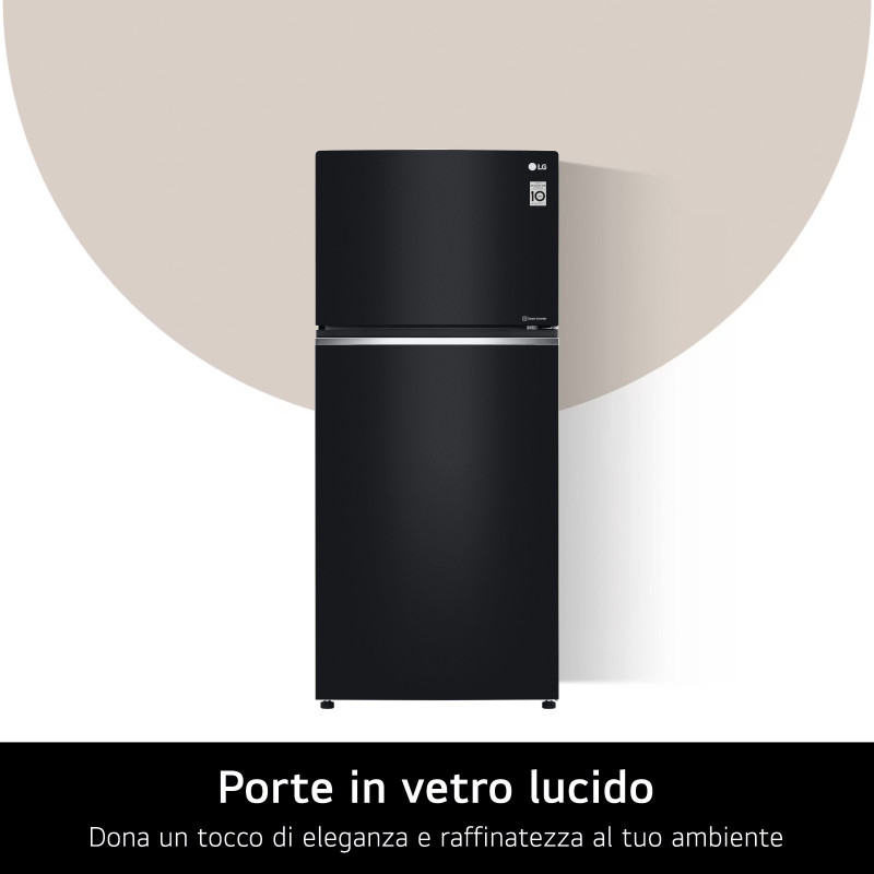 LG GTB744BMBED Frigorifero doppia porta Classe E 506L Porte in vetro Door Cooling Nero Offerta San Valentino