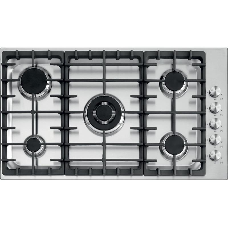 Barazza 1POF90 piano cottura Nero Acciaio inox Da incasso Gas 5 Fornello(i) Online Outlet