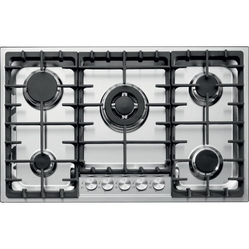 Barazza 1POF80 piano cottura Nero Acciaio inox Da incasso Gas 5 Fornello(i) Offerta temporanea
