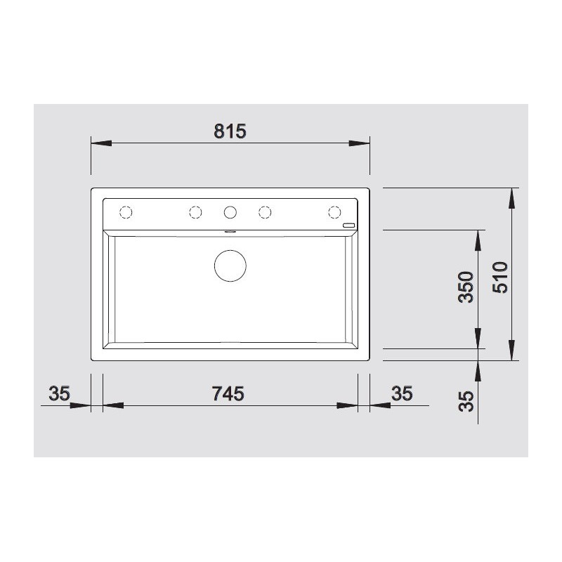BLANCO 1525872 LAVELLO DALAGO 8 1 vasca dimensione 815x510 mm silgranit nero Only for today