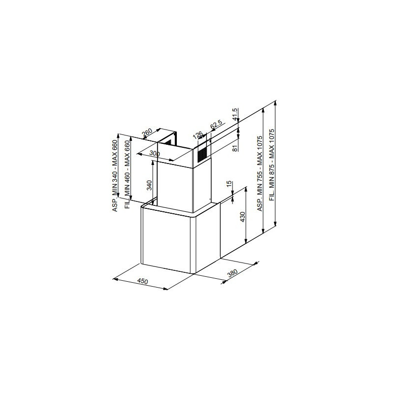 FABER S.p.A. Lithos EG6 WH Led A45 Cappa aspirante a parete Bianco 580 m³/h C 50% di sconto per tempo limitato