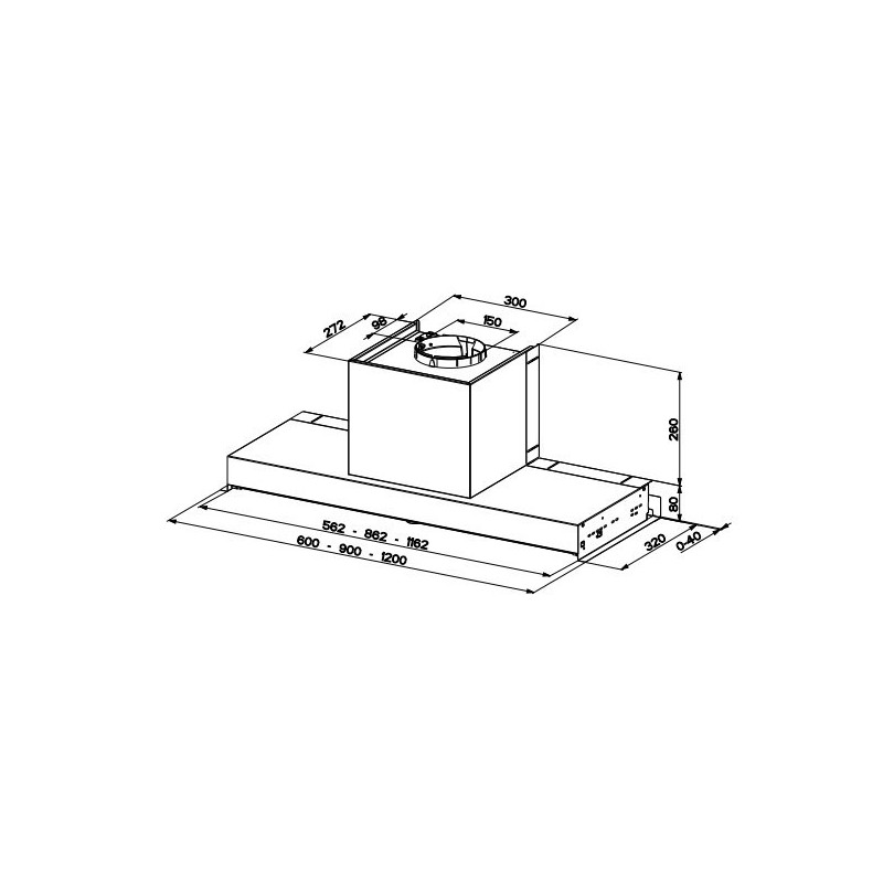 FABER S.p.A. In-Nova Comfort X A90 Integrato Acciaio inox 540 m³/h C Qualità