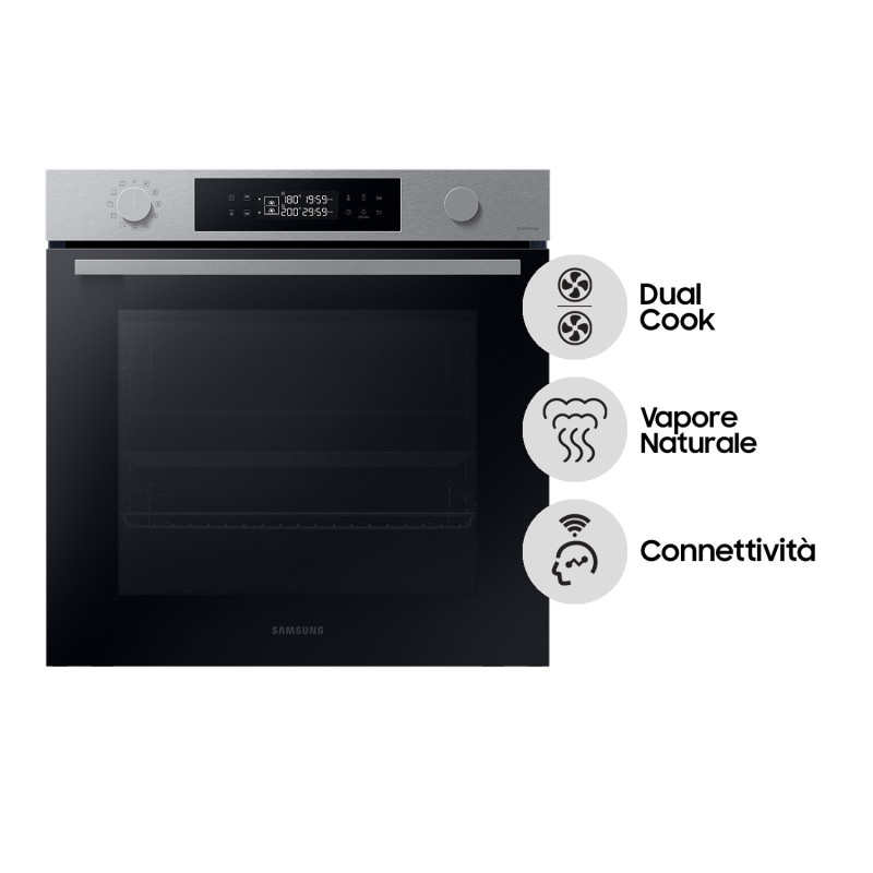 Samsung NV7B44403BS Forno ad incasso Dual Cook Serie 4 76 L A+ Inox Offerta per la Festa della Mamma