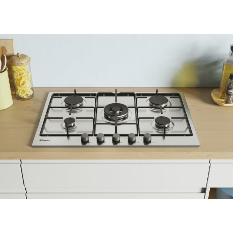 Candy Timeless CDOY7W4X Acciaio inox Da incasso 74 cm Gas 5 Fornello(i) Liquidazione