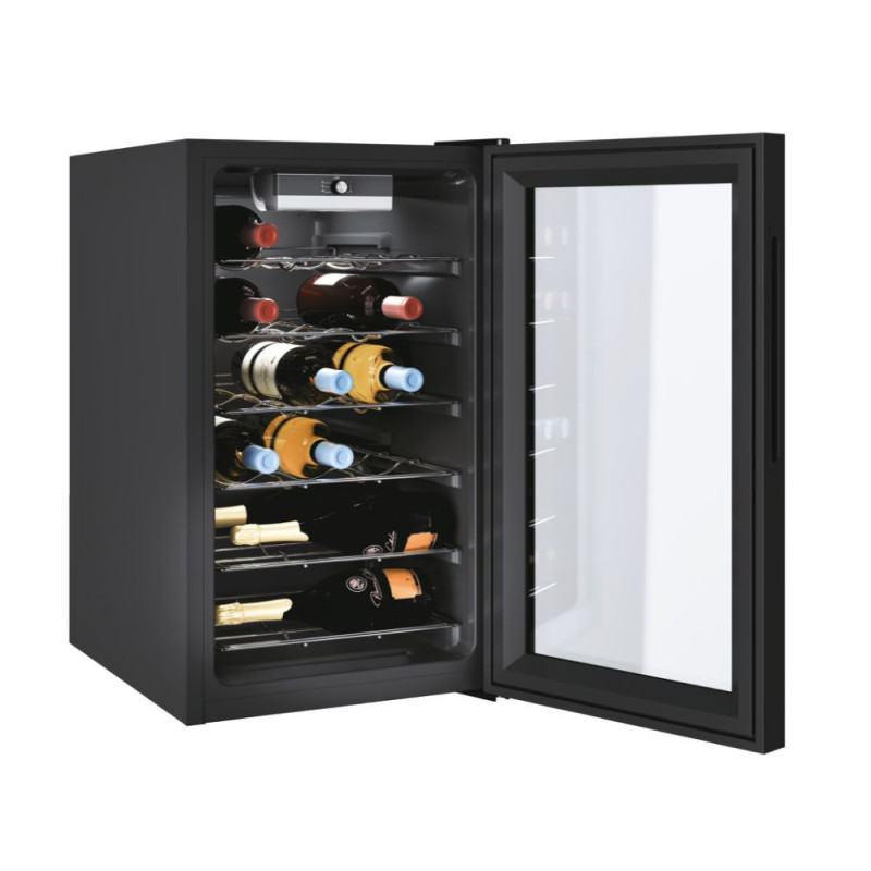 Candy CWC 021 M/NF Cantinetta vino con compressore Libera installazione Nero 21 bottiglia/bottiglie Super Saving Price