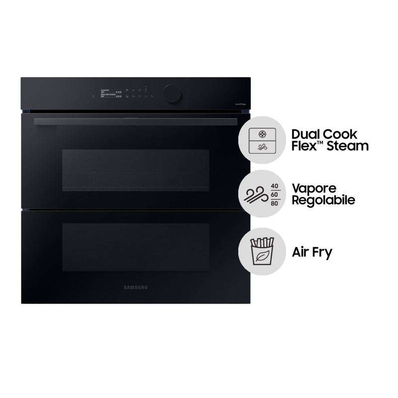 Samsung NV7B5760WBK Forno ad incasso a Vapore Serie 5 76 L A+ Vetro Nero Promozione temporanea