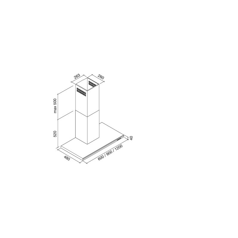 Falmec Lumen Cappa aspirante a parete Acciaio inox 800 m³/h B Fino al 55% di sconto
