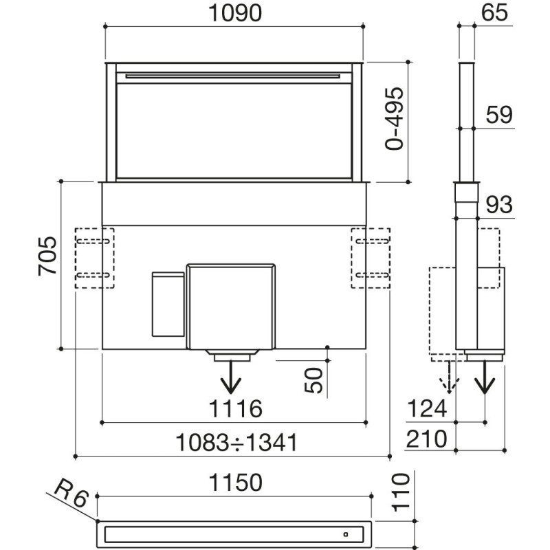 Barazza 1KBDD12 cappa aspirante Aspirazione verso il basso Acciaio inox 1000 m³/h C Shopping Online