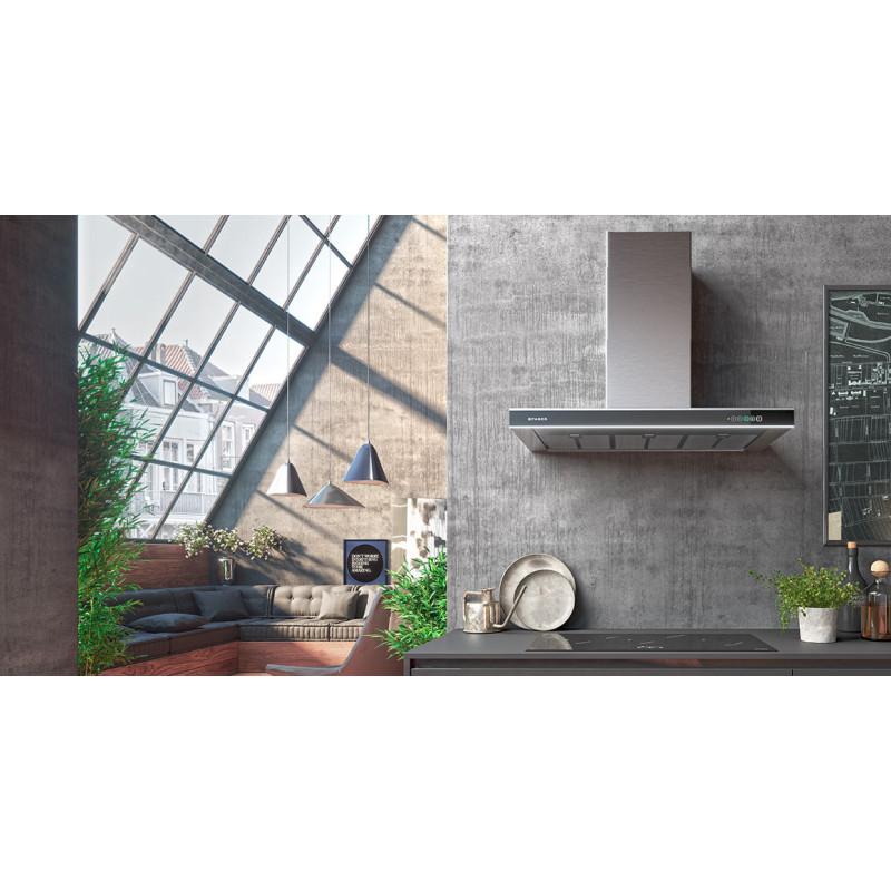 FABER S.p.A. ONYX-T BK GLASS/X A90 Cappa aspirante a parete Acciaio inox 380 m³/h A++ Sconto