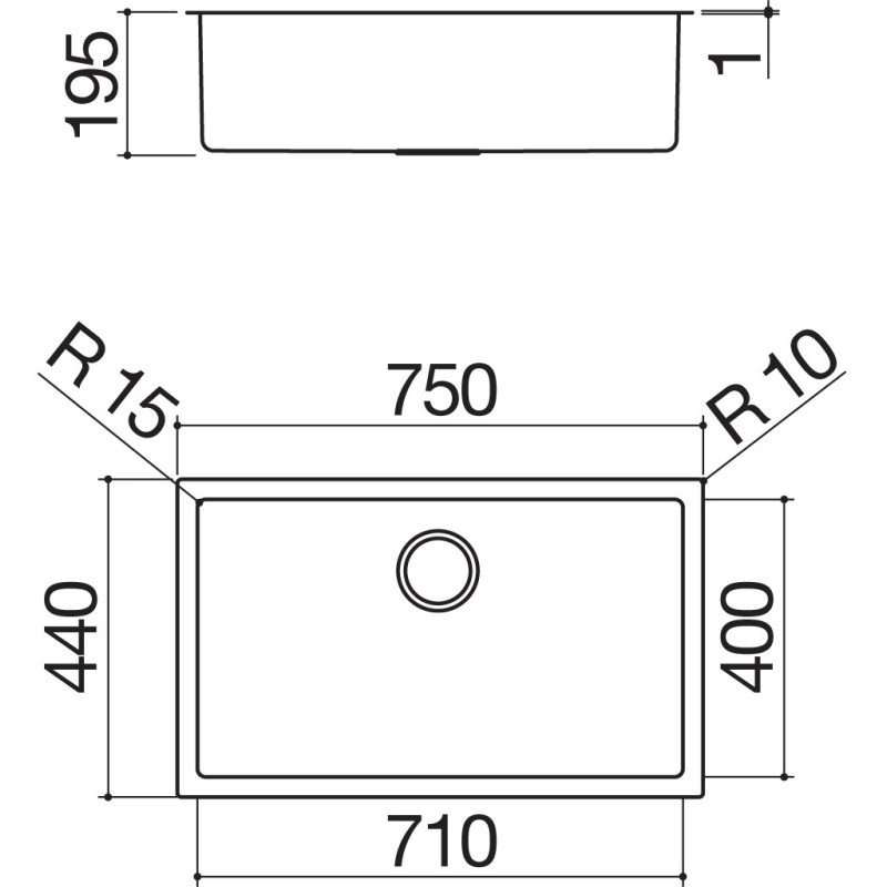 Barazza 1X7040I lavello Lavello ad incasso Rettangolare Acciaio inox Fino al 50% di sconto