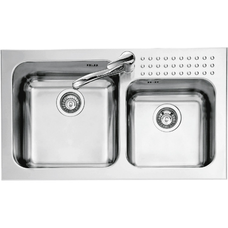 Barazza 1IS9060/2 lavello Lavello montato su piano Rettangolare Acciaio inox Officina