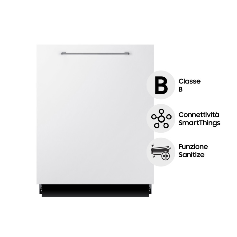 Samsung DW60A8070BB Lavastoviglie da incasso a scomparsa totale Serie 8500 14 coperti B Terzo cesto per posate Economico