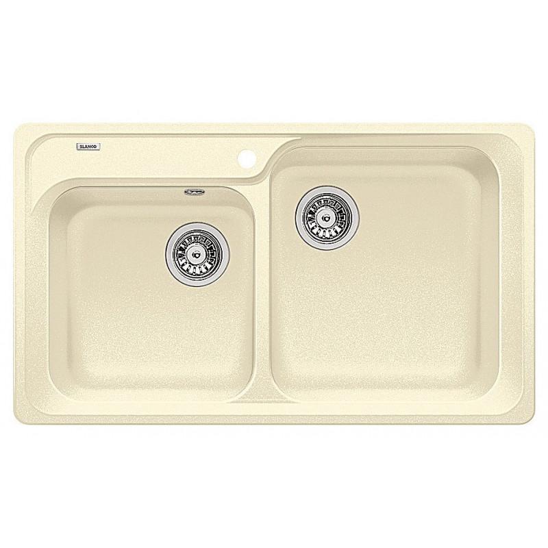 Blanco NOVA 8 1217075 Lavello incasso 86 x 50 cm Silgranit 2 Vasche - Avana RG Flash Sale