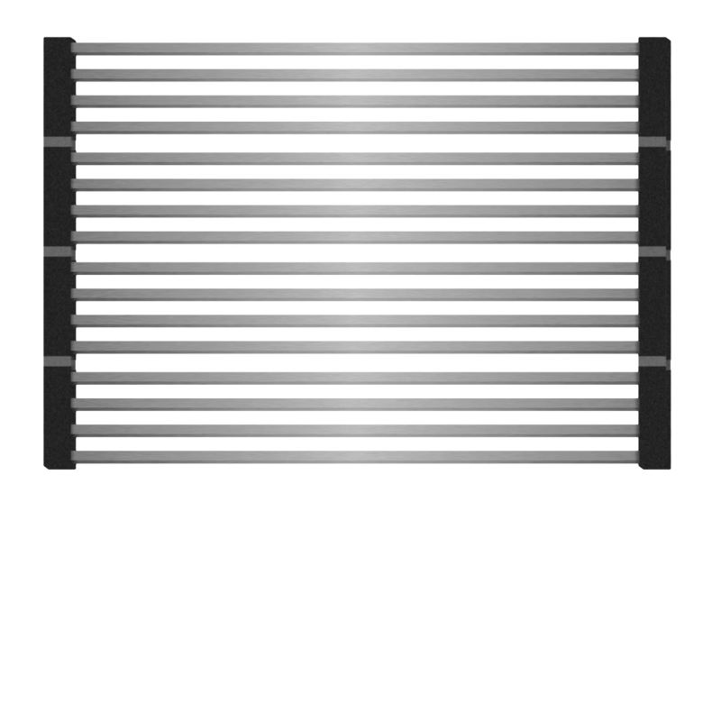 TELMA ROLLMAT.IX Gocciolatoio pieghevole con barre in acciaio inox e silicone  442x316 mm colore inox Grandi sconti