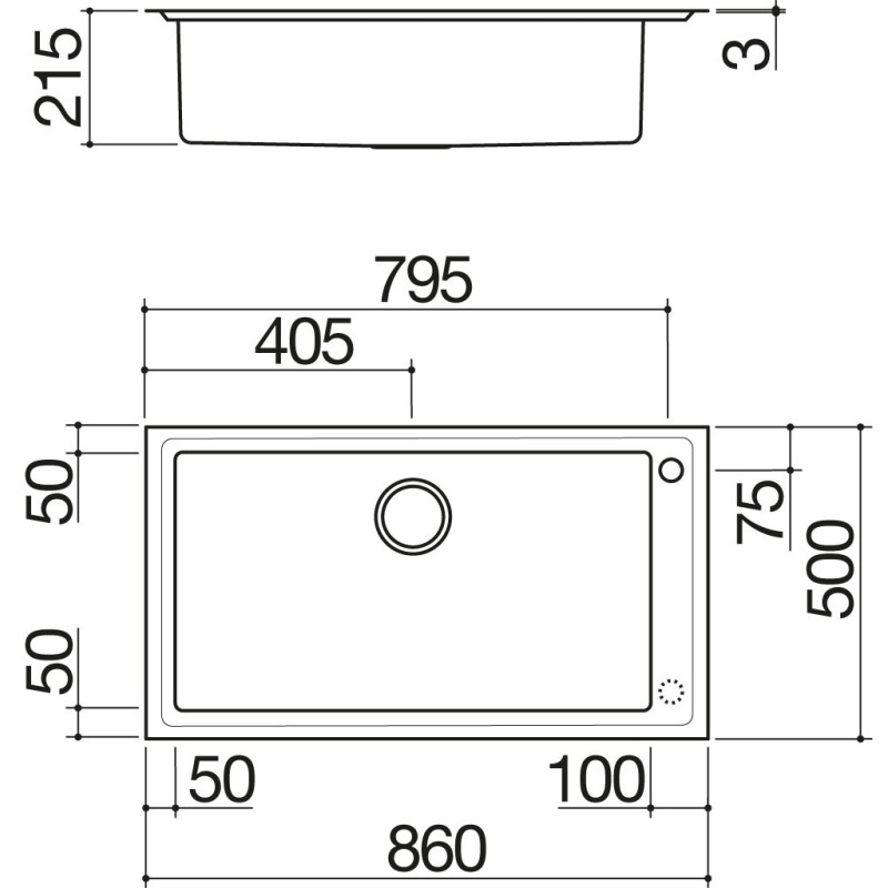 Barazza 1LES91R lavello Lavello ad incasso Rettangolare Acciaio inox Esporta salva