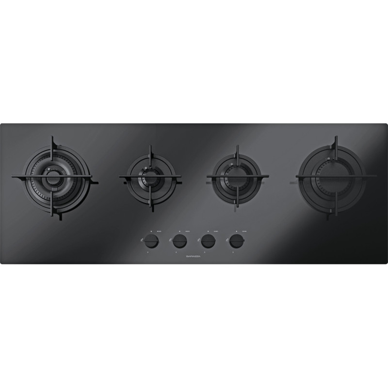 Barazza 1PMD104N piano cottura Nero Da incasso Gas 4 Fornello(i) Spedizione Gratuita