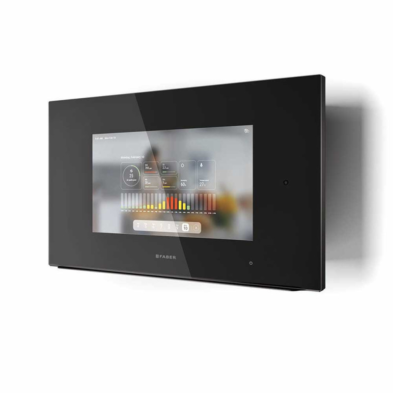 FABER S.p.A. K-AIR A80 Cappa aspirante a parete Nero 700 m³/h Presa