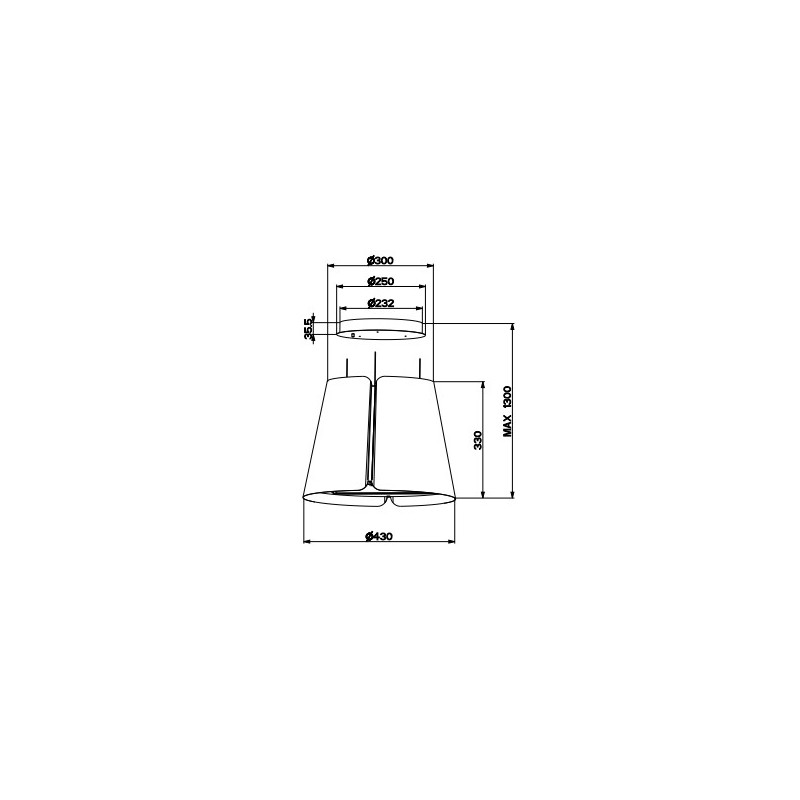 FABER S.p.A. Beat DG Matt F45 Sospeso Grigio 720 m³/h Economico