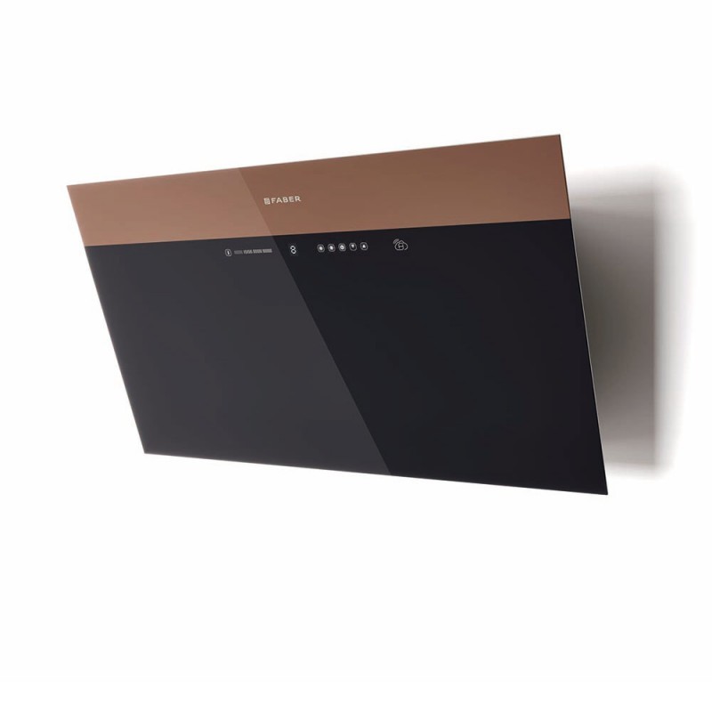 FABER 330.0615.685 Cappa aspirante a parete V-AIR KL A980 720 m3/h classe A+ Vetro nero / marrone chiaro Negozio