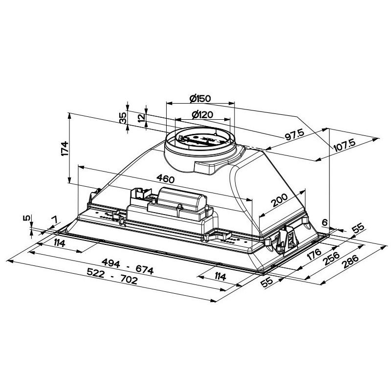 FABER S.p.A. Inka Smart HC X A52 Integrato Acciaio inox 390 m³/h B Sconto di tempo limitato